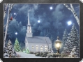 LED-Wandbild: Winterliche Kirche