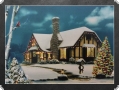 LED-Wandbild: Haus in Winterstimmung