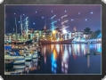 LED-Wandbild: Schiffe im Hafen